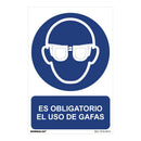 SINAL ´´ES OBLIGATORIO EL USO DE GAFAS´´ (PVC 0,7MM) 30X40CM NO