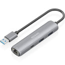 HUB USB AISENS ASUC-4P035-GR 1XUSB TIPO-C 2XUSB 1XRJ45 GRIS