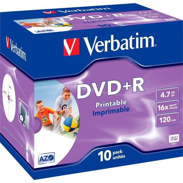 DVD+R VERBATI.16X 4,7GB PRINT. -PACK10