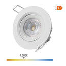 DOWNLIGHT LED REDONDO DE ENCASTRAR 5W 4000K LUZ DIA ARO BRANCO Ø9
