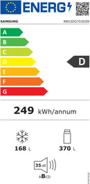 FRIGORÍFICO COMBINADO SAMSUNG RB53DG703DS9 NO FROST INOX REFINADO