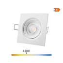 DOWNLIGHT LED QUADRADO DE ENCASTRAR 5W 4000K LUZ DIA ARO BRANCO 9