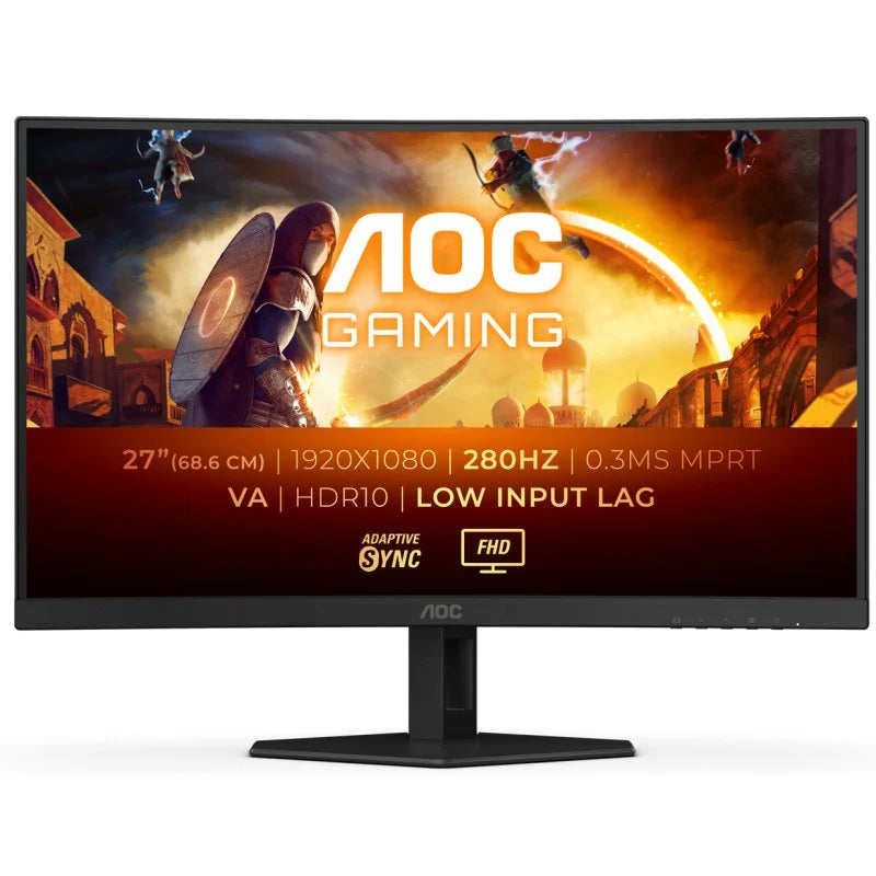 AOC MONITOR VA 27" 16:9 FHD CURVO 1MS 280HZ HDMI DP C27G4ZXE