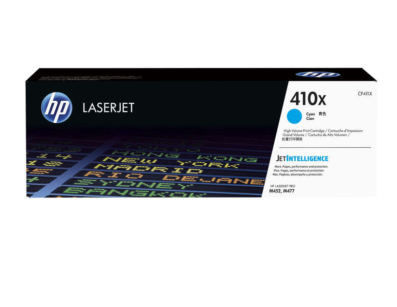 TONER HP LASERJET 410X CYAN DE ELEVADO RENDIMENTO