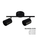 CANDEEIRO DE TETO 2 FOCOS GU-10 PRETO EDM