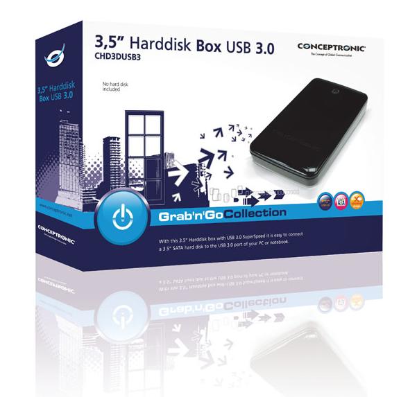 Conceptronic CHD3DUSB3 Caixa para Discos Rígidos Caixa de disco r