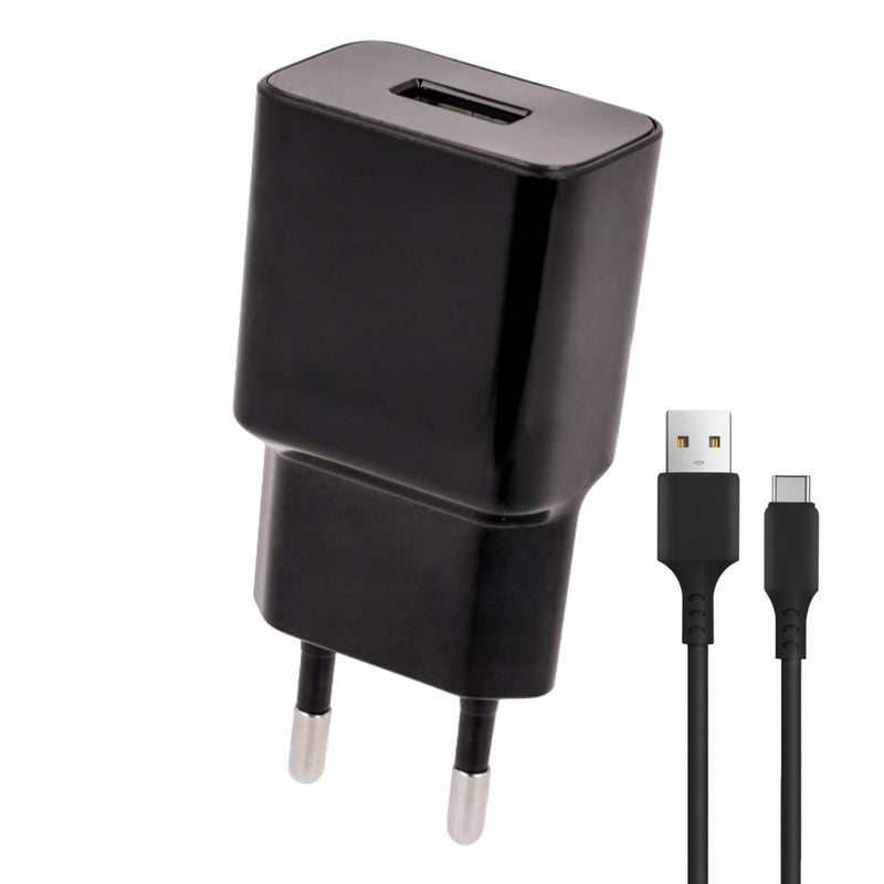 ALIMENTADOR COMUTADO 1 USB 5V 2.4A C CABO USB-C PRETO