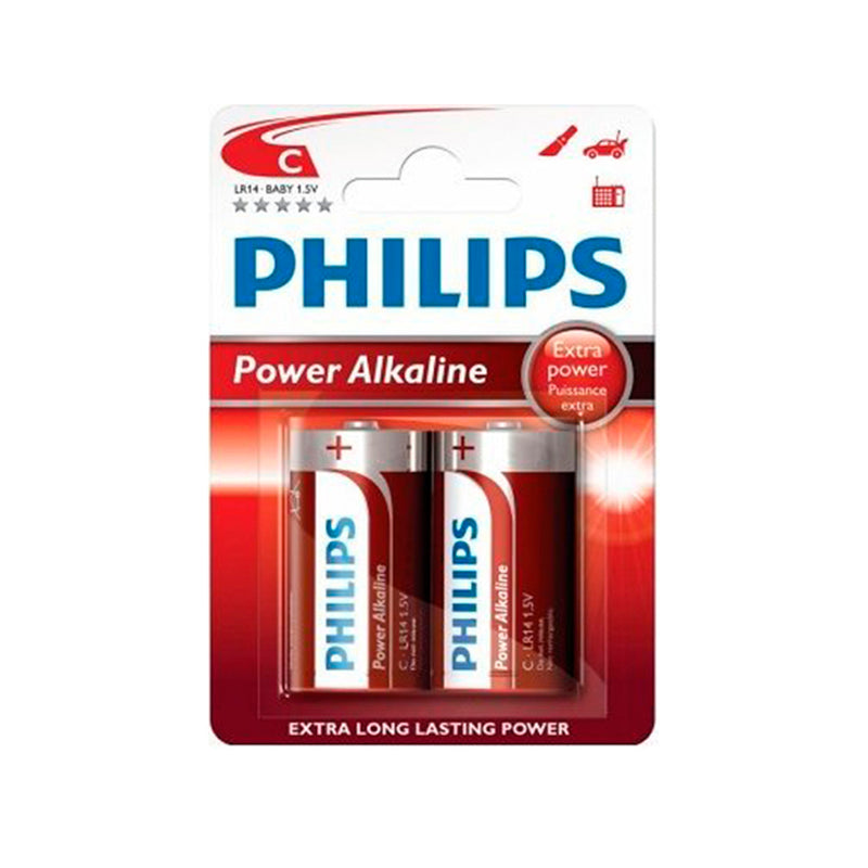 Philips Power Alkaline Pilha LR14P2B/10