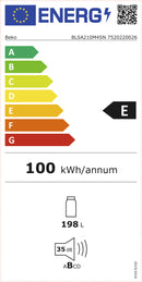 BEKO FRIGORIFICO INTEGRAR 1PT 1215X54X54 198LT (E)