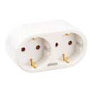 ADAPTADOR SCHUKO DE DUPLA FACE 2 P+T 16 A 250 V~, BRANCO