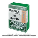 CAIXA M 115 UNID. CAMARÃO FECHADO ZINCO 2,5X40MM FADIX