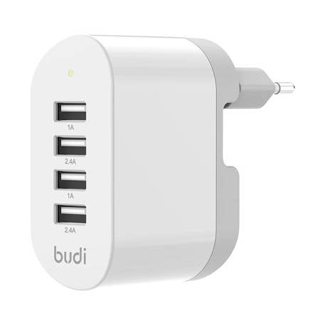 CARREGADOR BUDI 3XUSB 34W BRANCO