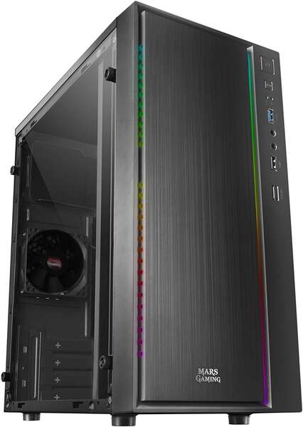 CAIXA MICRO-ATX MARS GAMING MCM , COMPACT, WINDOW, 16 MODES A-RGB