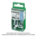 CAIXA S 4 UNID. PARAFUSO METRICO CAB HEX+PORCA ZINCO M 8X16MM FAD