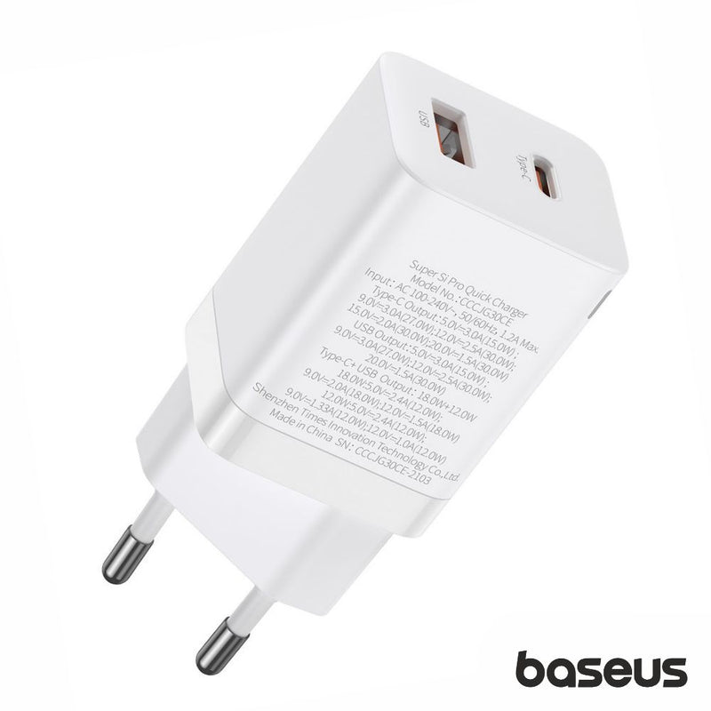 ALIMENTADOR COMUTADO USB-CUSB-A PD QC 3.0 30W BASEUS