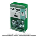 CAIXA S 6 UNID. PORCA CEGA ZINCO M 8 FADIX