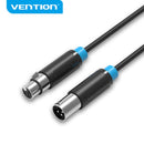 CABLE ESTÉREO VENTION BBFBJ XLR MACHO - XLR HEMBRA 5M NEGRO