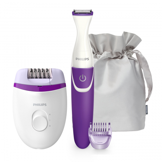 Philips Satinelle Essential Depiladora compacta com cabo; inclui