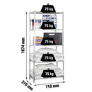 ESTANTE MADEIRA 167.4X71X31CM 5E GALVA/MADEIRA 75KG SIMON RACK