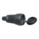 BASE AR DE BORRACHA 2P+E COM TAMPA, 16A 230V, PRETA KOPP