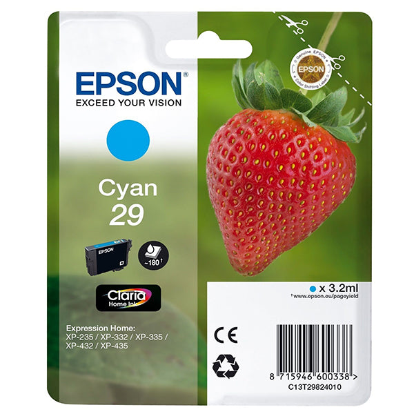 Epson Strawberry C13T29824022 tinteiro 1 unidade(s) Original Cian