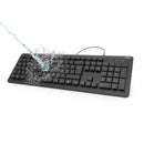 TECLADO HAMA KZ-600, IMPERMEÁVEL, COM CABO, BLACK