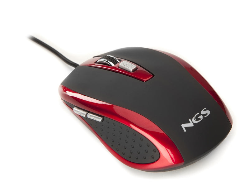 NGS Red tick rato Mão direita USB Type-A Ótico 800 DPI