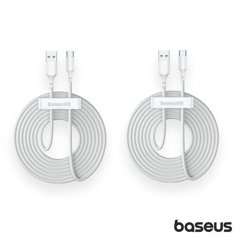 CONJUNTO 2 CABOS USB-A  USB-C MACHO PD 1.5M BASEUS