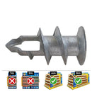 CAIXA 100 UNID. BUCHA CARTÃO GESO METALICA Ø4-5X37MM DIN GKDZ CEL
