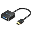 CONVERSOR VENTION ACPBB HDMI MACHO - VGA HEMBRA 15CM NEGRO