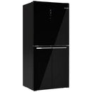 FRIGORÍFICO AMERICANO BOSCH KMC85LBEA NO FROST PORTAS VIDRO PRETO