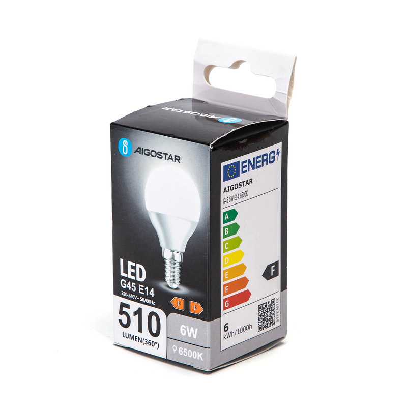 LED G45 E14 6W 6500K