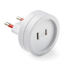 ADAPTADOR EUROPEU-AMERICANO, 6 A 250 V, BRANCO