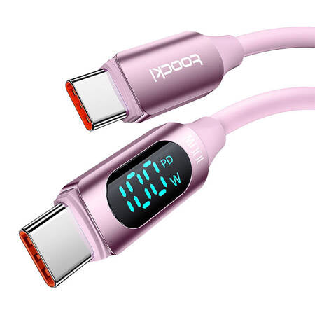 CABLE USB-C TO USB-C TOOCKI TXCTT1- XX04-B2, 2M, FC 100W (PINK)