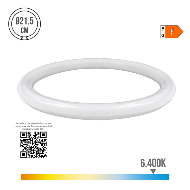 TUBO LED CIRCULAR G10Q 15W 1500LM 6400K LUZ FRIA (EQ. 99W) Ø21,5C