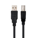 Nanocable 10.01.0102-BK cabo USB 1 m USB 2.0 USB A USB B Preto