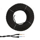 CABO PARALELO TÊXTIL TRANÇADO 2X1,5MM PRETO EURO/M