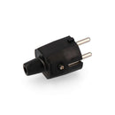 FICHA DE BORRACHA 10/16A 250V T/TL IP44 4,8MM PRETA (EMBALADA) ED
