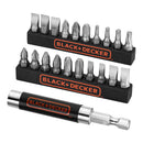 CONJUNTO DE 21 PEÇAS DE BITS PARA CHAVE DE FENDA COM SUPORTE MAGN