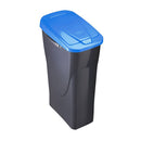 BALDE DE 15 LITROS ECOBIN COM TAMPA PRETA/AZUL 21,5X31X42CM MONDE