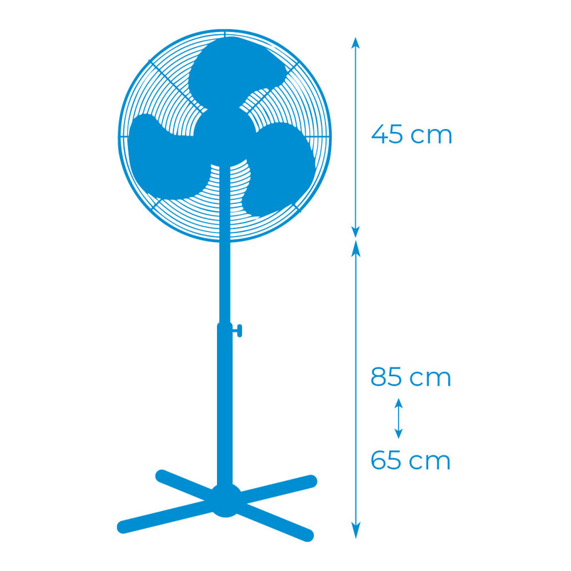 VENTOINHA DE PÉ. COR BRANCO. POTÊNCIA: 50W ASPAS: Ø40CM ALTURA RE