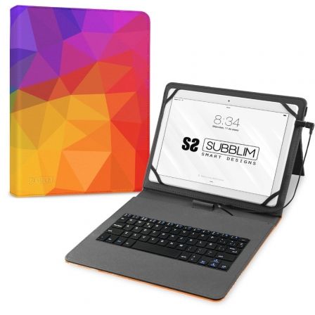 FUNDA CON TECLADO SUBBLIM KEYTAB USB 11" TRIÁNGULOS USB PARA TABL