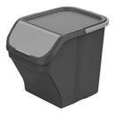 BALDE STACK N SORT CINZA 25L COM TAMPA AZUL