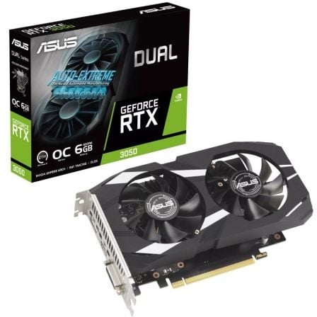 PLACA GRÁFICA ASUS GEFORCE DUAL-RTX3050-O6G - RTX3050,DVI,HDMI,DP