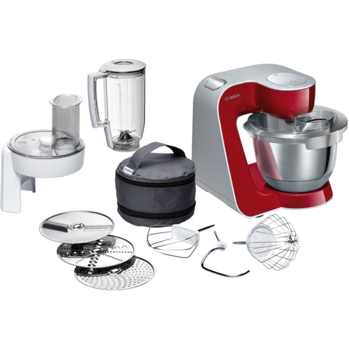 Bosch MUM58720 robô de cozinha 1000 W 3,9 l Cinzento, Vermelho, A