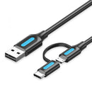 CABLE USB 2.0 VENTION CQDBD USB MACHO - MICRO USB MACHO USB TIPO-