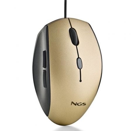 RATO ERGONÓMICO NGS MOTH ATÉ 1600 DPI DORADO