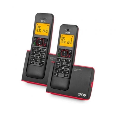 TELÉFONO INALÁMBRICO SPC BLADE 7292RC2 PACK DUO ROJO Y NEGRO