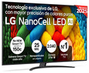 TV LG 75NANO81A6A( 75" - 191 CM - NANOCELL UHD 4K  - WEBOS 25  )