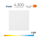 PAINEL LED 40 W, 4300 LM, RA80, 6400 K, LUZ FRIA, 59,5 X 59,5 X 2